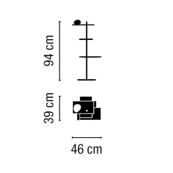 Hot Suite 6011 Stehleuchte, mit Glasdiffusor Stehleuchten|Schlafzimmer