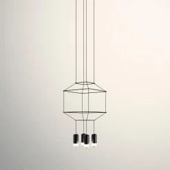 Outlet Wireflow LED Pendelleuchte, 4-flg. Gastronomie|Essbereiche