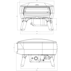 Sale ETNA Rotante Piccolo Pizzaofen Bundle, 1 Brenner, rotierend Grills & Pizzaöfen