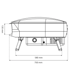 Online ETNA Rotante Pizzaofen, 2 Brenner, rotierend, inkl. Abdeckhaube Grills & Pizzaöfen