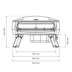 Hot ETNA Rotante Pizzaofen, 2 Brenner, rotierend, Pro-Set Grills & Pizzaöfen