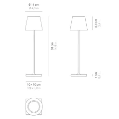 Clearance 6er Set Poldina Pro LED Akkuleuchte inkl. Multi-Kontaktladestation Hotellerie|Gastronomie