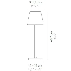 Poldina L desk Pro LED Akkuleuchte Hotellerie|Dekorative Leuchten